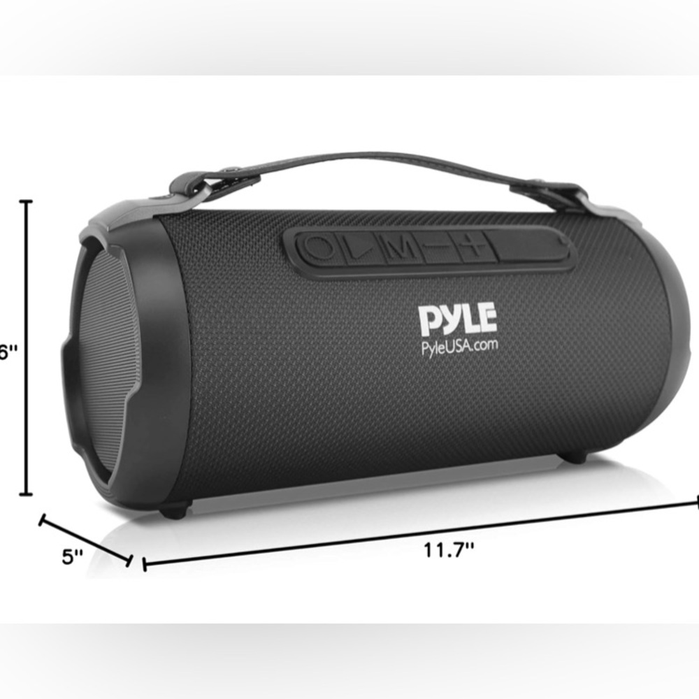 Pyle Black Portable Boombox - Picture 3 of 6